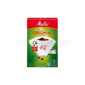 Melitta 1x2 White Paper Filters - 40 Pk 