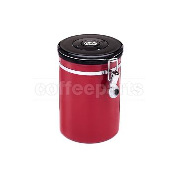 Friis Coffee Storage Vault with One-Way Valve: Red