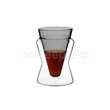 MHW DW Glass V-Shaped 130ml: Transparent Black