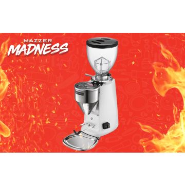 Mazzer Mini A Electronic Home Coffee Grinder: White