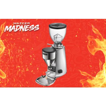 Mazzer Mini Electronic (Type B) Home Coffee Grinder: Chrome