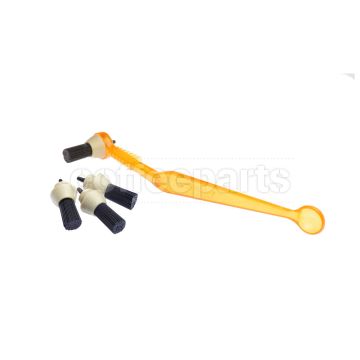 Pallo Orange Coffee Tool inc Three Spare Brushes