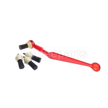 Pallo Red Coffee Tool inc Three Spare Brushes