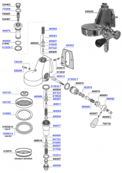 Bezzera Mitica Group Head E61 Lever Operated
