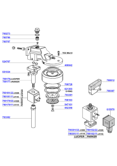 Group head and solenoids