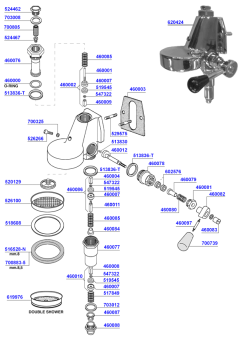 Mitica Group head e61 lever operated
