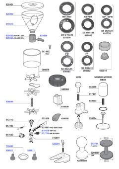 Faema - Hopper and doser parts