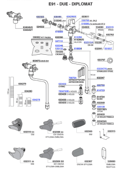 Faema - e91/e98/due steam and hot water valves