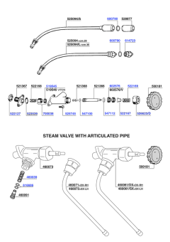 Faema - e61 steam and hot water valves