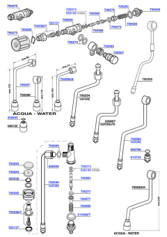 Gaggia - Steam and hot water valves 1