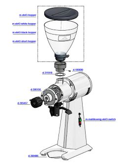 Mahlkonig EK43 - Hopper and Main Parts