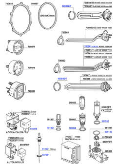 Pavoni - Elements, gauges and boiler components