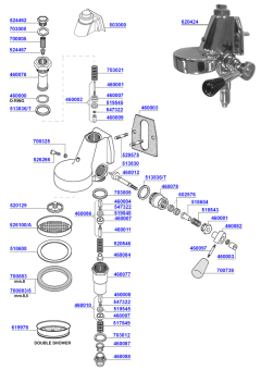 Royal - Group head e61 lever operated