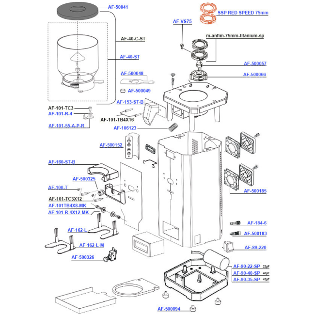 Anfim SP2 Main Parts
