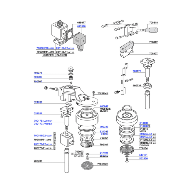 Bezzera - Group head and solenoids