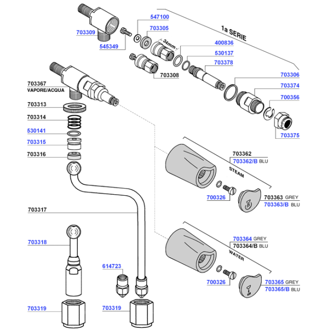 Bezzera - Steam and hot water valves 3