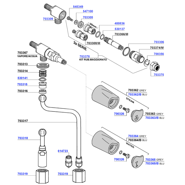 Bezzera - Steam and hot water valves 4