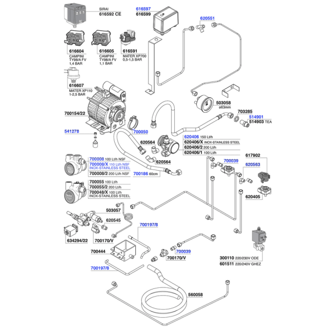 BFC - Motors, pumps and electrical components