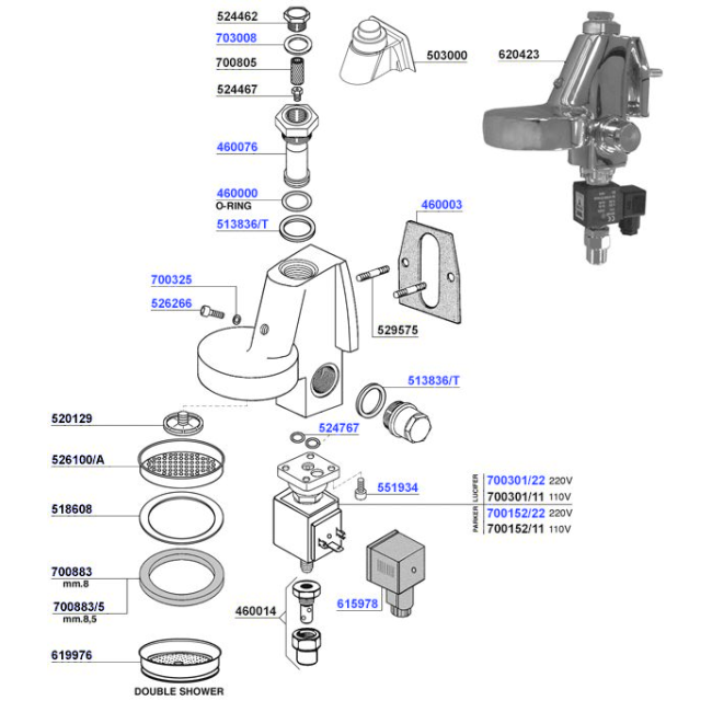 BFC - Group head e61 solenoid operated