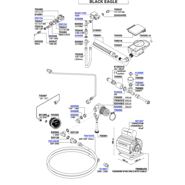 Black Eagle - Pump and Motor Components 