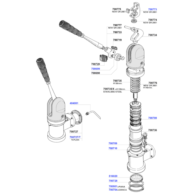 Boema - Lever group head