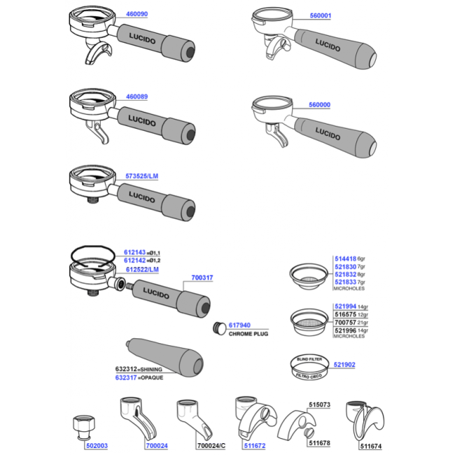 Boema - Portafilters and filter baskets for e61 head