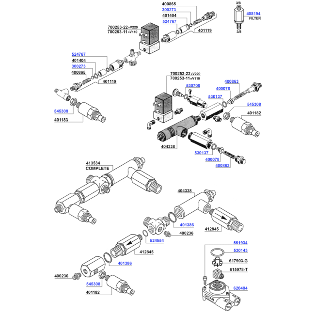Brasilia - Water inlet valves and flowmeter