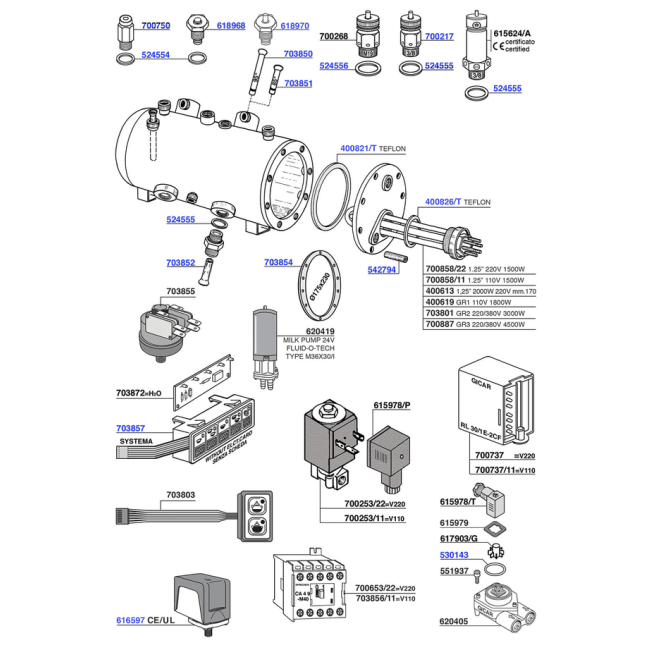 Carimali - Elements and boiler components