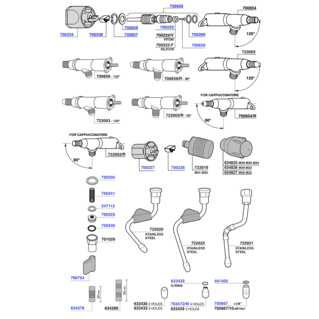 Cimbali - Steam and hot water valves