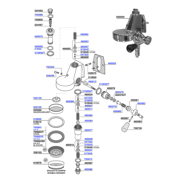 ECM - Group head e61 lever operated