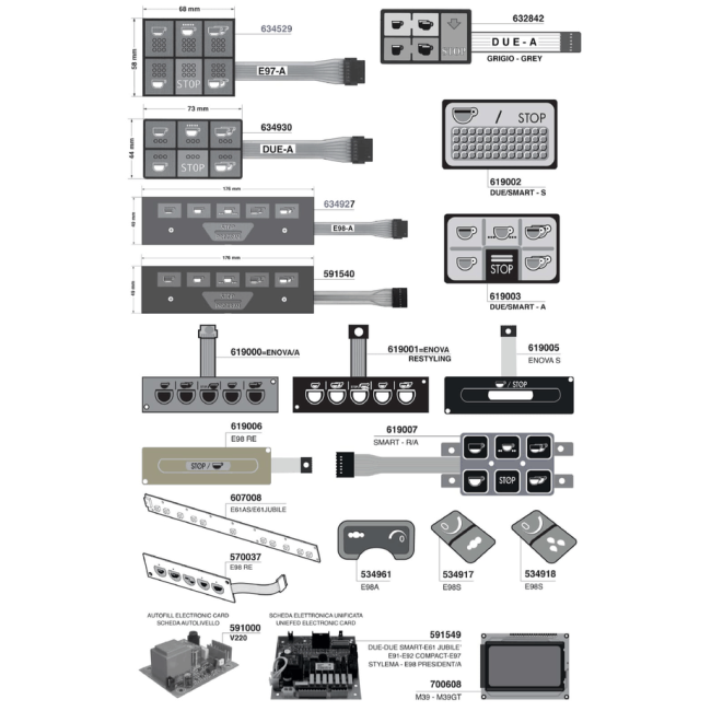 Faema - Touch pads and control boards
