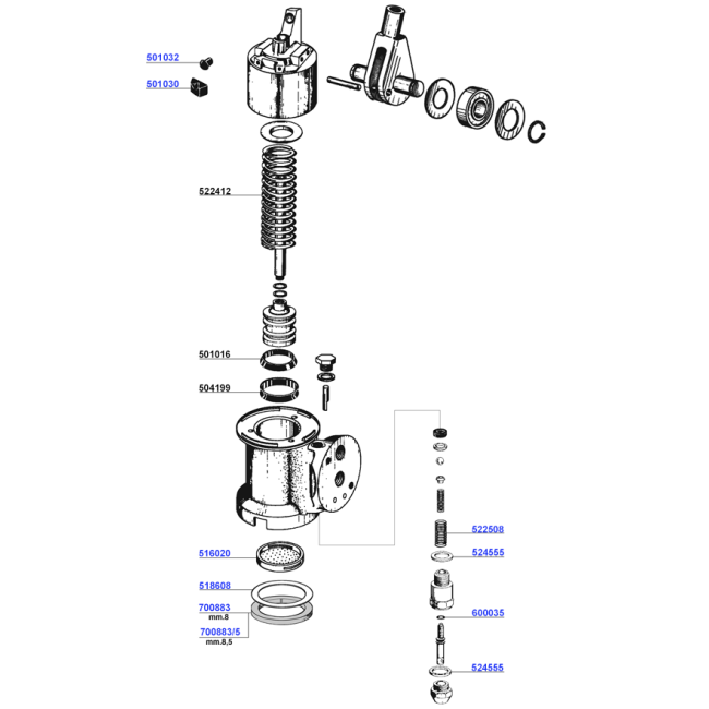 Faema - Lever group head