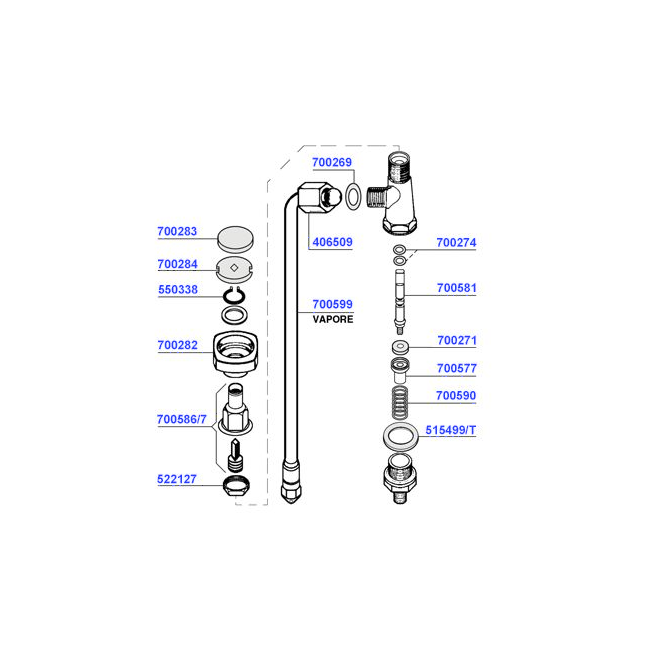 Gaggia - Steam and hot water valves 2