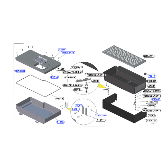 La Marzocco - GS3 Drain Box Reservoir Assembly 