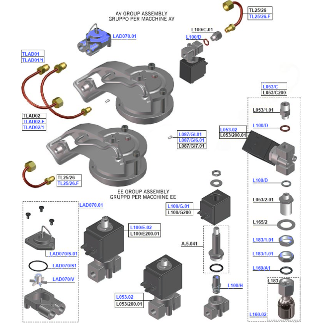 La Marzocco FB70 - Boiler Hot Water Valve Assembly