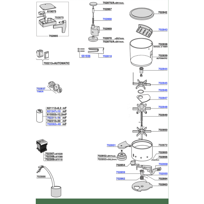 Macap - Dosage chamber parts