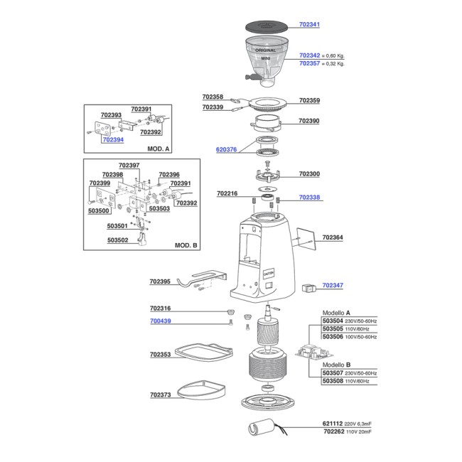 Mazzer - Mini electronic parts