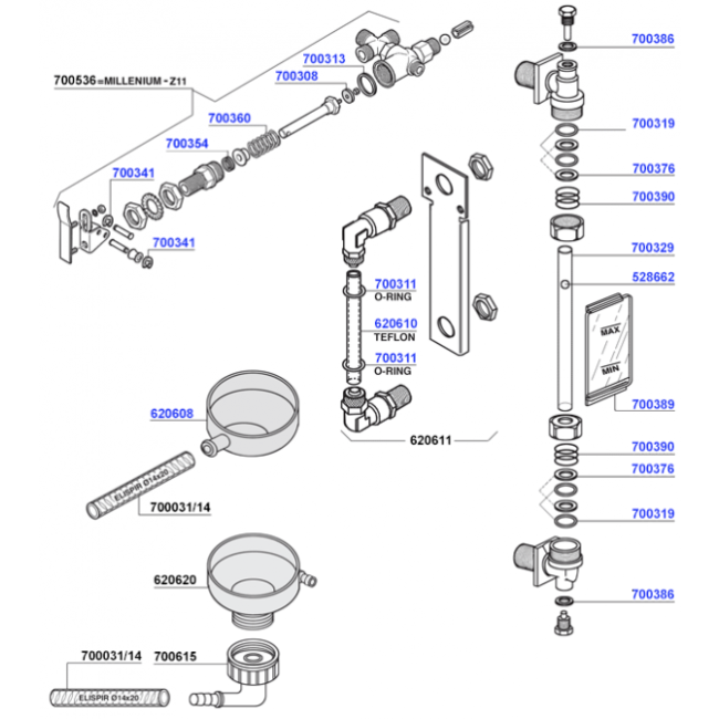 Rancilio - Water inlet, level and drain