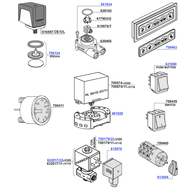 SM - Gages and electrical components