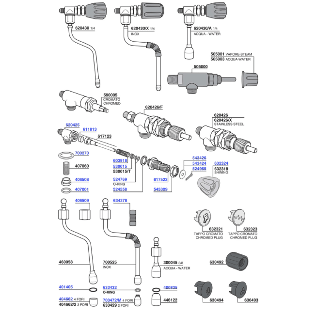 San Remo - Steam and hot water valves