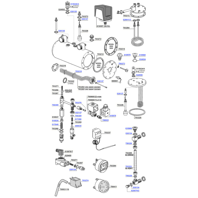 Spaziale - Elements and boiler components