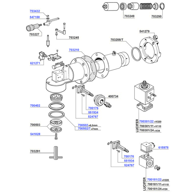 Spaziale - Group head solenoid operated