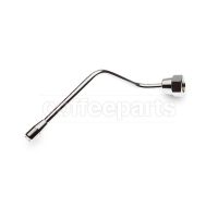 Chromed Left Steel Steam Pipe Assembly Ø 8mm - Nut 3/8"F - L. 205mm