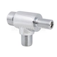 Chromed Steam/Water Valve Body with Joint Connection 3/8" M