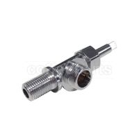 Chromed Water/Steam Tap Assembly with Long Pin – Connection 1/4"M×3/8"M