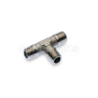 T-Fitting G. 1/4M - 1/4M - 1/4M - Hex. 13mm - Nickel-plated Brass