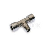 T-Fitting 1/8" F×1/8" M×1/8" F Nickel-plated Brass