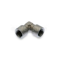 L-Fitting 3/8" F×3/8" F Hex 17mm Nickel-plated Brass