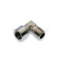 "L" Fitting G. 3/8M - 3/8F - Hex. 17mm Nickel Plated Brass