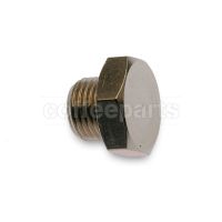 Nickel-plated Brass Plug G. 1/4M Hex. 17mm H. 12.5mm